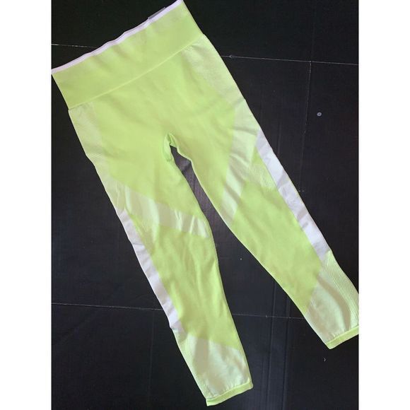 Victoria's Secret M SWEATER+L PANTS leggings+thong NEON YELLOW green VSX SPORT - Picture 5 of 6